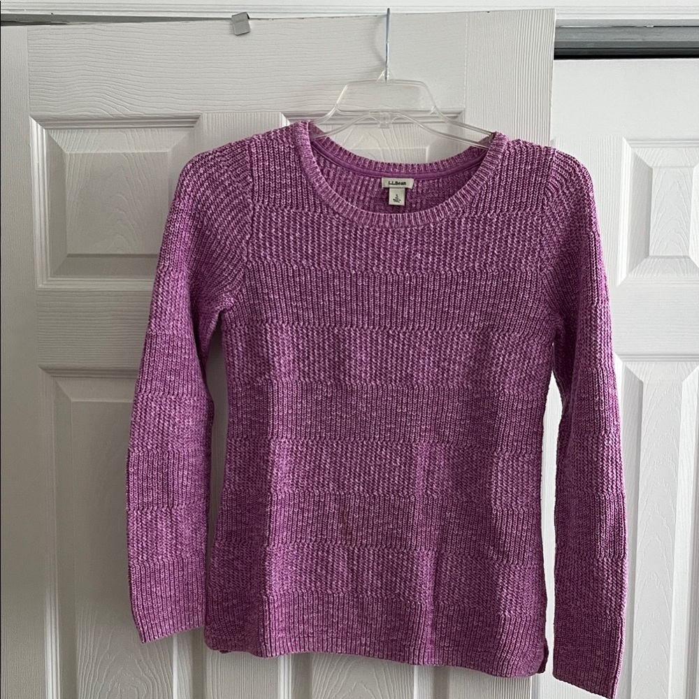 L.L. Bean Women's Knit Sweater in Rich Purple